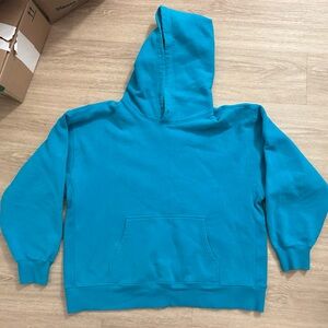 Aritzia Teal Hoodie TNA Cozy Boyfriend Fleece